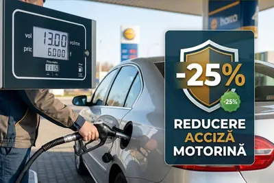 Acciza la motorină rămâne redusă cu 25% în perioada 1–15 octombrie 2026