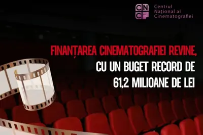Finanțarea cinematografiei revine, cu un buget record de 61,26 milioane de lei